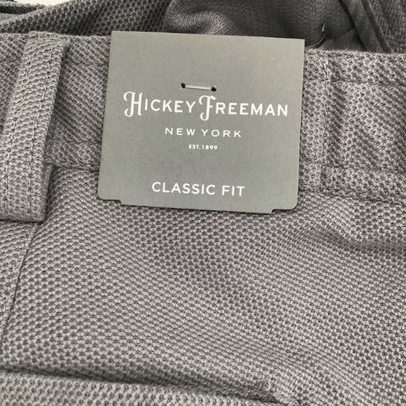 Hickey Freeman Men’s Classic Modern Fit Shorts Gray Elastic Casual NWT Size 38 - Picture 8 of 10